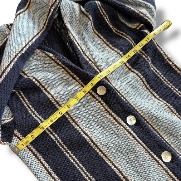 Faherty Women's Dockside Cardigan XS Small Tide Line Stripe Drug Rug Poncho - Picture 7 of 10